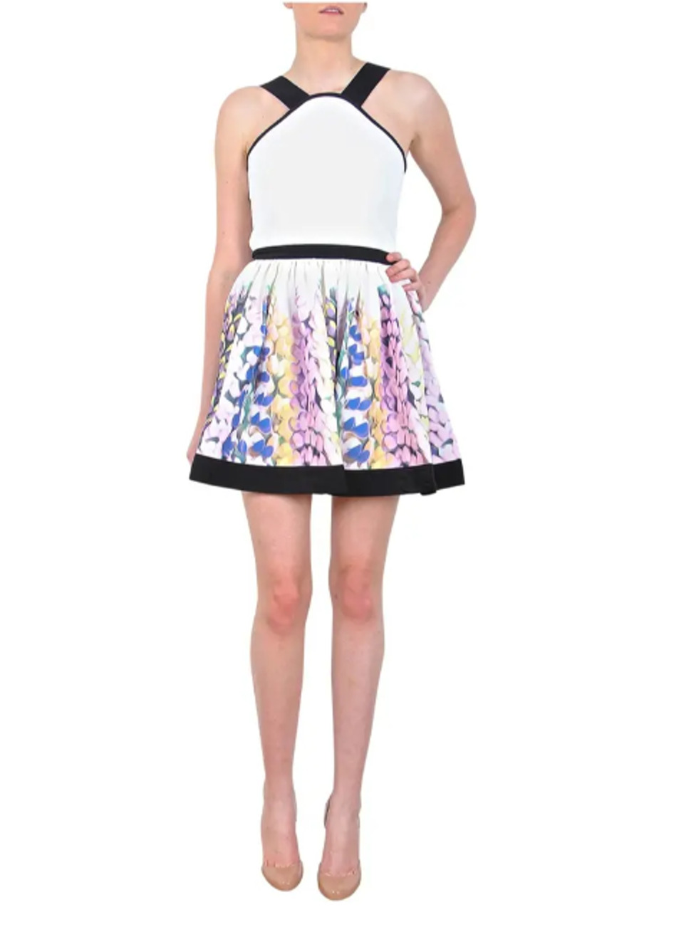 ALICE MCCALL White Floral Mini Dress - Size 10AU / 6US